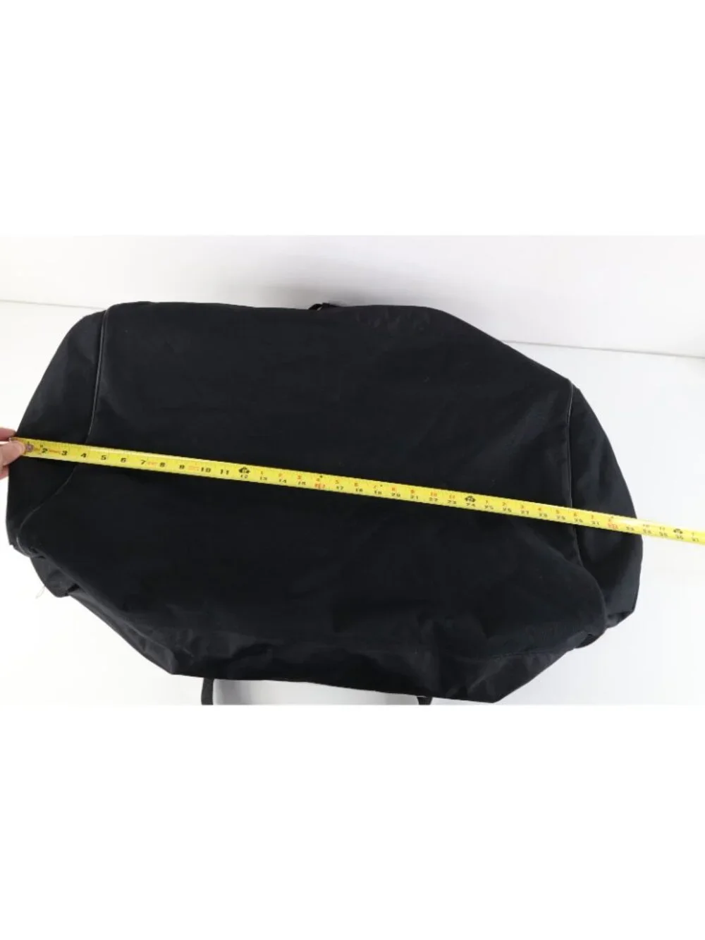 Vtg 90s Nike Distressed Travis Scott Big Swoosh Duffel Bag Carry On Black Large